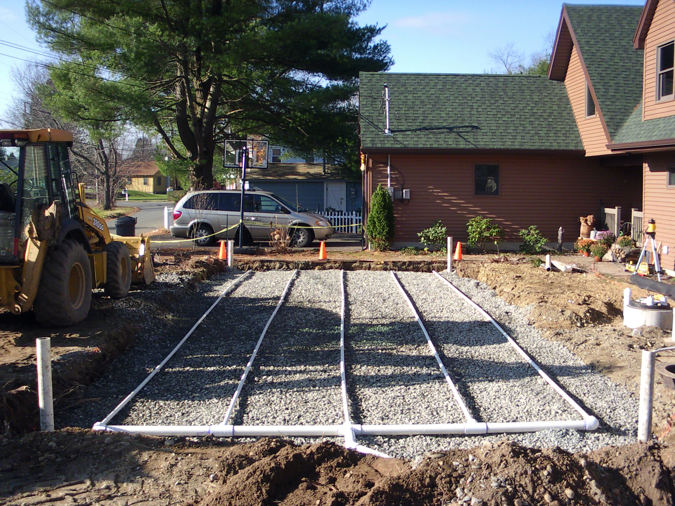 Septic System installation, leach field, Sussex COunty NJ